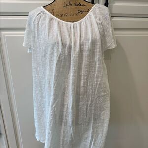 White Women's swim cover up Top